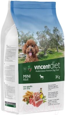 Сухой корм для собак Vincent Diet Mini Adult Lamb от компании Бесплатная доставка по Беларуси - фото 1