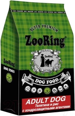 Сухой корм для собак ZooRing Adult Dog Телятина и рис 424702 от компании Бесплатная доставка по Беларуси - фото 1