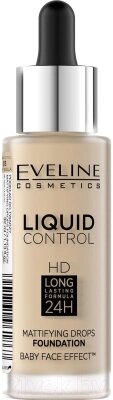 Тональный крем Eveline Cosmetics Liquid Control №015 Light Vanilla инновационный жидкий от компании Бесплатная доставка по Беларуси - фото 1