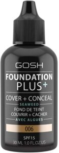 Тональный крем GOSH Copenhagen Foundation Plus+ 006 Honey