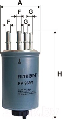 Топливный фильтр Filtron PP969/1 от компании Бесплатная доставка по Беларуси - фото 1