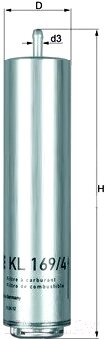 Топливный фильтр Knecht/Mahle KL169/4D от компании Бесплатная доставка по Беларуси - фото 1