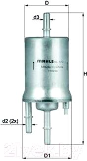 Топливный фильтр Knecht/Mahle KL572 от компании Бесплатная доставка по Беларуси - фото 1