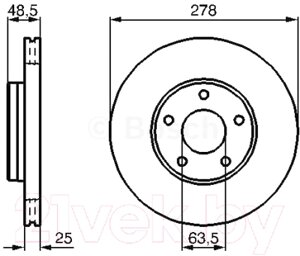 Тормозной диск Bosch 0986479173