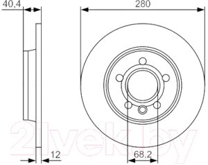 Тормозной диск Bosch 0986479R91