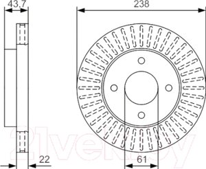 Тормозной диск Bosch 0986479T42