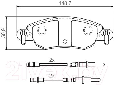 Тормозные колодки Bosch 0986424598 от компании Бесплатная доставка по Беларуси - фото 1