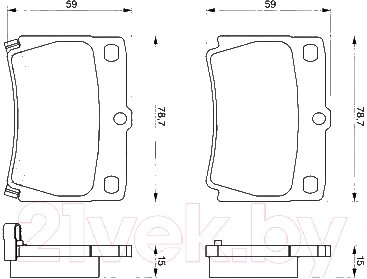 Тормозные колодки Bosch 0986424711 от компании Бесплатная доставка по Беларуси - фото 1