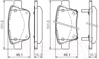 Тормозные колодки Bosch 0986424798 от компании Бесплатная доставка по Беларуси - фото 1