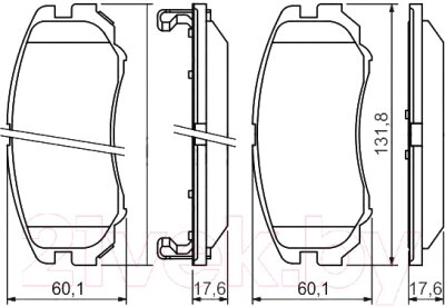 Тормозные колодки Bosch 0986424815 от компании Бесплатная доставка по Беларуси - фото 1