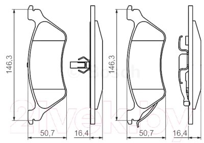 Тормозные колодки Bosch 0986424816 от компании Бесплатная доставка по Беларуси - фото 1