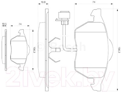 Тормозные колодки Bosch 0986460937 от компании Бесплатная доставка по Беларуси - фото 1