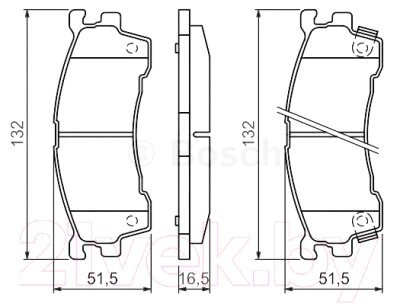 Тормозные колодки Bosch 0986460975 от компании Бесплатная доставка по Беларуси - фото 1