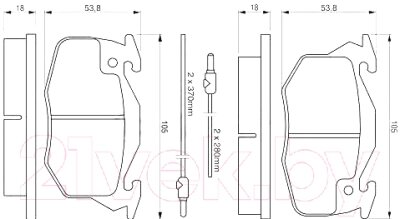 Тормозные колодки Bosch 0986460983 от компании Бесплатная доставка по Беларуси - фото 1