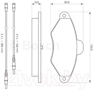 Тормозные колодки Bosch 0986461757 от компании Бесплатная доставка по Беларуси - фото 1