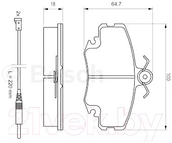 Тормозные колодки Bosch 0986467720 от компании Бесплатная доставка по Беларуси - фото 1