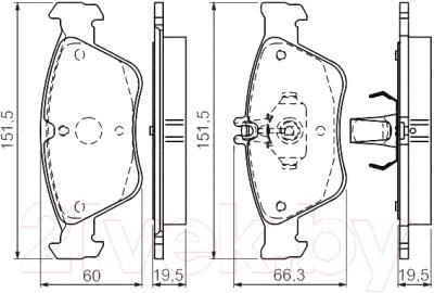 Тормозные колодки Bosch 0986494002 от компании Бесплатная доставка по Беларуси - фото 1