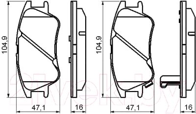 Тормозные колодки Bosch 0986494155 от компании Бесплатная доставка по Беларуси - фото 1