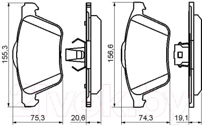 Тормозные колодки Bosch 0986494159 от компании Бесплатная доставка по Беларуси - фото 1