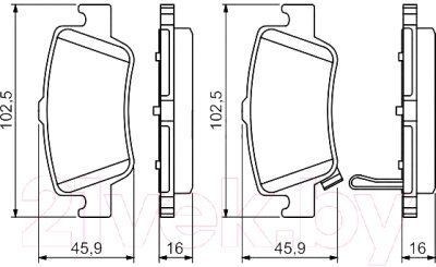 Тормозные колодки Bosch 0986494182 от компании Бесплатная доставка по Беларуси - фото 1