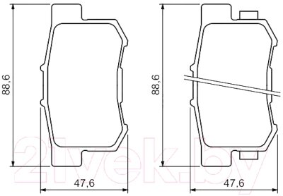 Тормозные колодки Bosch 0986494233 от компании Бесплатная доставка по Беларуси - фото 1