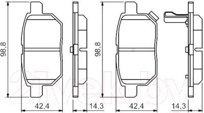 Тормозные колодки Bosch 0986494255 от компании Бесплатная доставка по Беларуси - фото 1