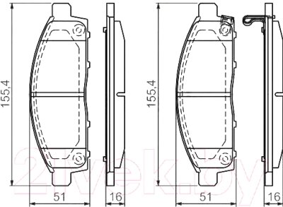 Тормозные колодки Bosch 0986494268 от компании Бесплатная доставка по Беларуси - фото 1