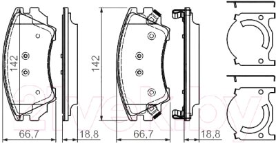 Тормозные колодки Bosch 0986494275 от компании Бесплатная доставка по Беларуси - фото 1