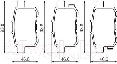 Тормозные колодки Bosch 0986494338 от компании Бесплатная доставка по Беларуси - фото 1