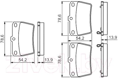 Тормозные колодки Bosch 0986494350 от компании Бесплатная доставка по Беларуси - фото 1