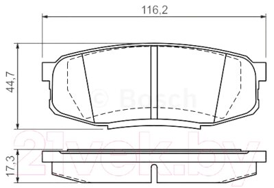 Тормозные колодки Bosch 0986494380 от компании Бесплатная доставка по Беларуси - фото 1