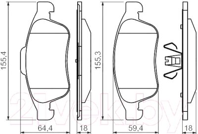 Тормозные колодки Bosch 0986494441 от компании Бесплатная доставка по Беларуси - фото 1