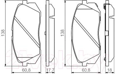 Тормозные колодки Bosch 0986494559 от компании Бесплатная доставка по Беларуси - фото 1