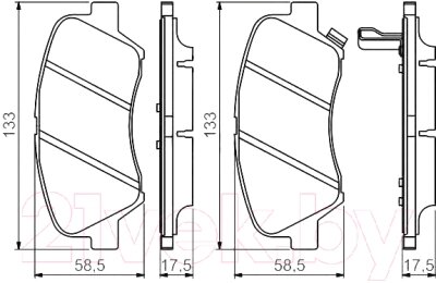 Тормозные колодки Bosch 0986494563 от компании Бесплатная доставка по Беларуси - фото 1