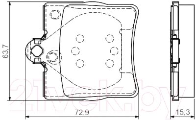 Тормозные колодки Bosch 0986495080 от компании Бесплатная доставка по Беларуси - фото 1