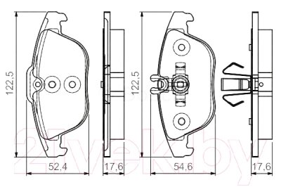 Тормозные колодки Bosch 0986495105 от компании Бесплатная доставка по Беларуси - фото 1