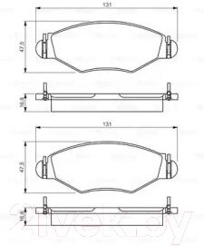 Тормозные колодки Bosch 0986495244 от компании Бесплатная доставка по Беларуси - фото 1