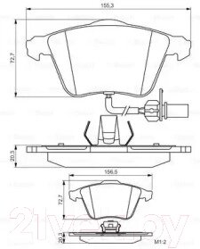 Тормозные колодки Bosch 0986495272 от компании Бесплатная доставка по Беларуси - фото 1