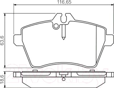 Тормозные колодки Bosch 0986495273 от компании Бесплатная доставка по Беларуси - фото 1