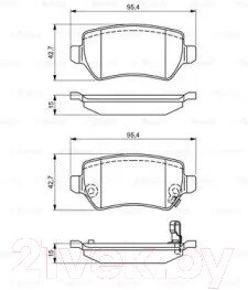 Тормозные колодки Bosch 0986495319 от компании Бесплатная доставка по Беларуси - фото 1