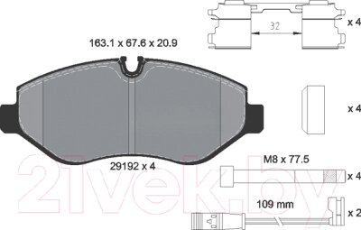 Тормозные колодки Textar 2919202 от компании Бесплатная доставка по Беларуси - фото 1