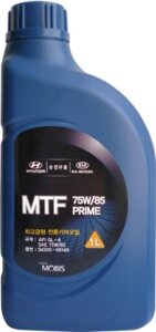 Трансмиссионное масло Hyundai/KIA Mobis MTF Prime GL 4 75W85 / 04300-00140