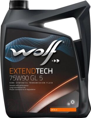 Трансмиссионное масло WOLF ExtendTech 75W90 GL 5 / 2209/4 от компании Бесплатная доставка по Беларуси - фото 1