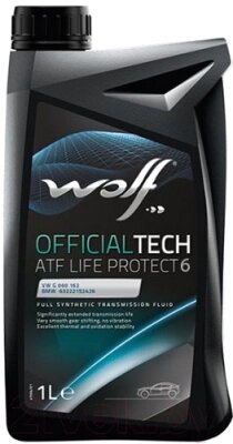 Трансмиссионное масло WOLF OfficialTech ATF Life Protect 6 / 3012/1 от компании Бесплатная доставка по Беларуси - фото 1