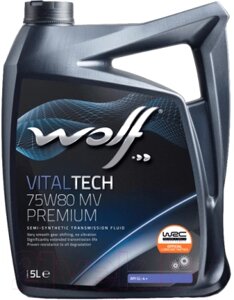 Трансмиссионное масло WOLF VitalTech 75W80 Multi Vehicle Premium / 2219/5