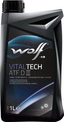 Трансмиссионное масло WOLF VitalTech ATF DIII / 3006/1 от компании Бесплатная доставка по Беларуси - фото 1