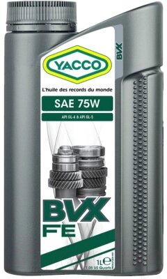 Трансмиссионное масло Yacco BVX FE 75W от компании Бесплатная доставка по Беларуси - фото 1