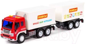 Трейлер игрушечный Полесье Сити Фургон с прицепом со светом и звуком / 93134