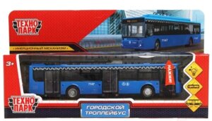 Троллейбус игрушечный Технопарк Метрополитен / TROLL-18SLMOS-BU