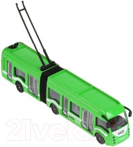 Троллейбус игрушечный Технопарк С резинкой / SB-18-11-GN-WB (NO IC)